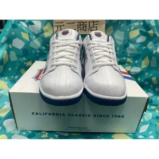 (元二商店）K-SWISS 休閒鞋 KS Eadall WP 男款 運動鞋 復古鞋 防水皮革 白藍06781-175