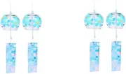 Toddmomy Sets Long-Term Use Glass Wind Chime Japanese Bells Pendant for Yard Decoration Pcs