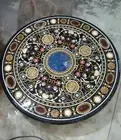 Black Marble Coffee Dining Table Top Handmade Inlay Housewarming Gift H3826