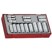 Teng TT381612 - Socket Set 3/8" Drive 19 Piece 12-Point