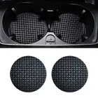2PCS Black Car Cup Holder Anti-Slip Insert Coaster Woven Foam Car Accessories