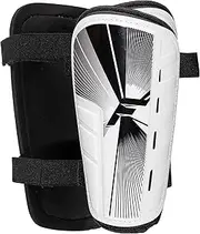 Franklin Sports Soccer Shin Guards for Youth + Adults - Superlight Shin Guards for Men, Women + Kids - (2) Shin Guard Set for Boys + Girls - White