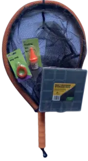 Fishing Floating Landing Net Tackle Box Coiled Ring Float Key Buoy 4 Pce Bundle