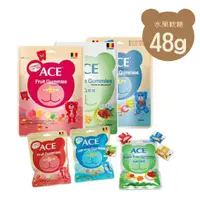 在飛比找蝦皮購物優惠-比利時ACE Q軟糖小包裝 (水果48g、字母48g、無糖4