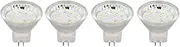 MR11 12LED Light Bulb 300LM Spot Light Bulb Landscape Light Bulb PC Material 4PCS for Multiple Applications (Warm White)