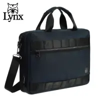 在飛比找momo購物網優惠-【Lynx】美國山貓輕量防潑水斜紋尼龍布包 多隔層機能 電腦
