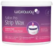Waxaway Salon Pro Shimmer Sweet Rosie Strip Wax, 400 Ml