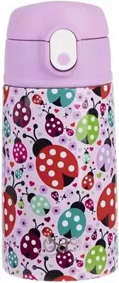 Oasis Double Wall Insulated Kids Drink Bottle Stainless Steel 400ml LadyBug