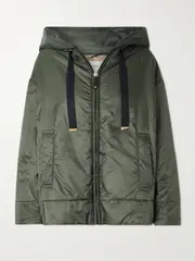 [Max Mara] Max Mara - The Cube Daria Hooded Padded Shell Jacket - Dark green - UK 16 UK 16 Green