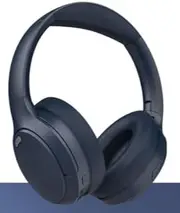 Pointcinco Bluetooth Headphones, Wireless Over Ear Headphones with HiFi Stereo Microphone, Foldable Lightweight On Ear 5.4 Headphones with Deep Bass for Cellphone/Travel/Office/Home (Dark Blue)