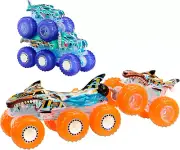 Monster Trucks Multipack, 1:64 Scale Mega-Wrex & Tiger Shark Toy Trucks