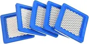 Air Filter, 5 x Air Filter For Briggs & Stratton 491588 491588S 399959 JOHN DEERE PT15853 lawn mower accessory Air Filter For Briggs & Stratton