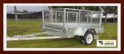 6x4 Galvanised Box Trailer Heavy Duty Checker Plate 900mm cage TIPPER 14" wheels