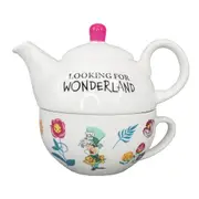 Disney Gifts - Alice in Wonderland, Tea for One Set, White Ceramic, 16cm (Length)
