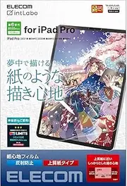 Elecom TB-A22PLFLAPL iPad Pro 12.9 6th 5th 4th 3rd Generation (2022/2021/2020/2018), Protective Film, Paper Texture, Paper Type, Anti-Reflective, Comfortable to Draw Like Paper
