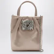 [ROGER VIVIER] Pink Satin Micro Drapé Pocket Bag One size Pink