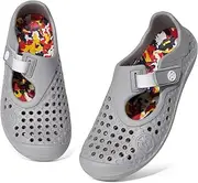 [Sisttke] Children's Barefoot Shoes, Water Shoes, Boys and Girls, Sandals, Bathing Shoes, Beach Shoes, Non-Slip Summer Slippers, Gray, 34 EU