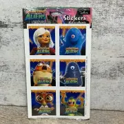 Party Express Monsters VS. Aliens Stickers: 4 Sheets, 24 Counts Total New