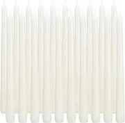 flamecan Ivory Taper Candles, Set of 20 Unscented and Smokeless 10 Inch Candles Long Burning, Paraffin Wax with Cotton Wicks for Burning Approxinately 7-8 Hours Time (F2023008)