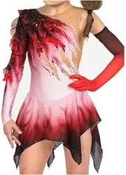 [JRUIA] Girls' Professional Figure Skating Competition Dress Women's Ice Roller Skating Wear Handmade Gymnastic Clothing