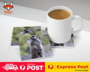 COASTER COFFEE DRINKING MAT|CUTE MEERKAT MONGOOSE ANIMAL #15