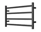 Matte Black Heated Towel Rail rack Square AU standard 510*850mm wide 4 bar 2022