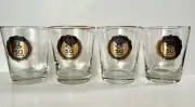 4 Peninsular Steel Company 50th Anniversary - 1916-1966 Rocks Glasses ~ Libbey
