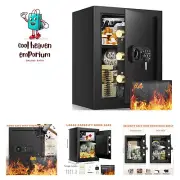 2.4 Cubic Large Fireproof Safe Box with Fireproof Document Bag, Personal Secu...