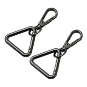 TANJUN 2pcs Double Opening Swivel Snap Hook Lobster Clasp Spring Medium Black