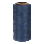 Flat Leather Sewing Waxed Thread, 284 Yards / 260m 0.8mm 150D, Denim Blue