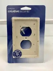 Creative Accents Wall Lighting Duplex Outlet Wall Plate - Ivory Stone 869IVRY08