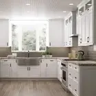 White Shaker Kitchen Cabinet 9" Assembled Pull Out Spice Rack (Toe kick exclude)