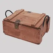 OWLHAUS Military Footlocker – Rustic Vintage-Style Wooden Army Trunk, Munition Grenade Chest, Spacious Storage Chest for Bedroom, Perfect for Memorabilia or Home Decor, Lockable (Footlocker 17)
