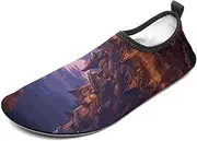 [BTCOWZRV] Water Shoes for Women Men Fantasy Town Water Sports Shoes Slip-on Breathable Lightweight Athletic Aqua Sock