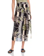 Uan De Dios Printed Side Tie Skirt Swim Cover-Up