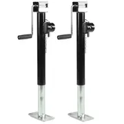 2pcs Heavy Duty Jack Stand 15Inch 56.5-94.6cm Height Adjustable Leg Support 2.2 T Stabilizer with Side Handle for Caravan Canopy Trailer