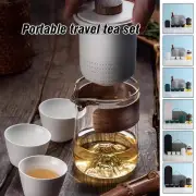 Portable Travel Tea Set Glass Teapot Teacup Set for Home Office Camping Gifts