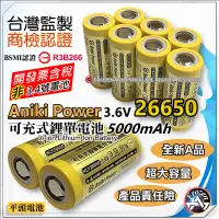 在飛比找蝦皮購物優惠-Aniki Power 26650鋰電池 5000mAh 大