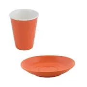 36x Latte Cup & Saucer Jaffa Orange 200mL Bevande Coffee Cups Hot Chocolate