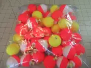 25 Comal Round Snap On 1.50" Foam Assorted Fishing Bobbers Float Assortment