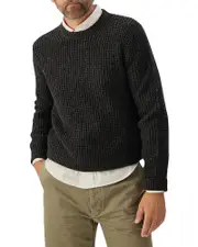 Buck Mason Herdsman Merino Wool & Cashmere Waffle Knit Sweater