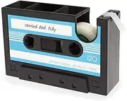 Lyaciomn 1 PCS Tape Dispenser Pen Holder Retro Cassette Tape Dispenser Funny Cute Tape Dispenser Blue-Black