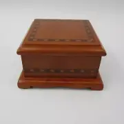 Small Birch Wood Inlay Cremation Keepsake Human Urn Box USA Made Pets Dogs Cats
