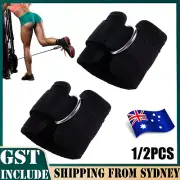 Gym Heavy Duty Ankle Strap Pair Weight Lifting D-Ring Attachment Pulley Cable