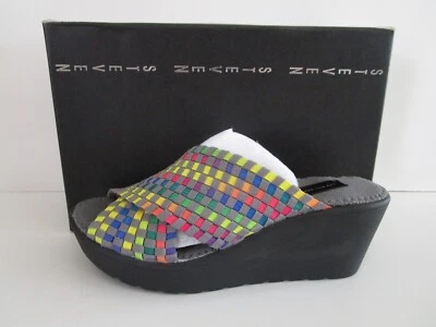 Steve Madden - Baylee - BLACK Bright Multi - Wedge Shoes - NIB