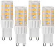 40W Equivalent Tesler 4W LED Dimmable G9 Base Bulb Set of 4