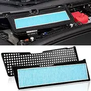 ONKENTET 2PCS Air Intake Grille Cover + Air Intake HEPA Filter Compatible with Tesla Model 3 2023 2022 2021 Air Inlet Vent Covers A/C Internal Filter Vehicle Replacement External Accessories