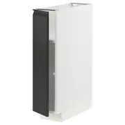 METOD base cabinet with shelves, white/Upplöv matt anthracite, 20x60x80 cm