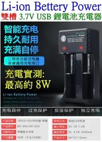 在飛比找Yahoo!奇摩拍賣優惠-【購生活】2槽 4.2V 3.7V 8W USB 轉燈 智能