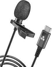 GALVANOX USB-C Microphone, Clip On Lavalier Omnidirectional Mic (USB Type-C)
